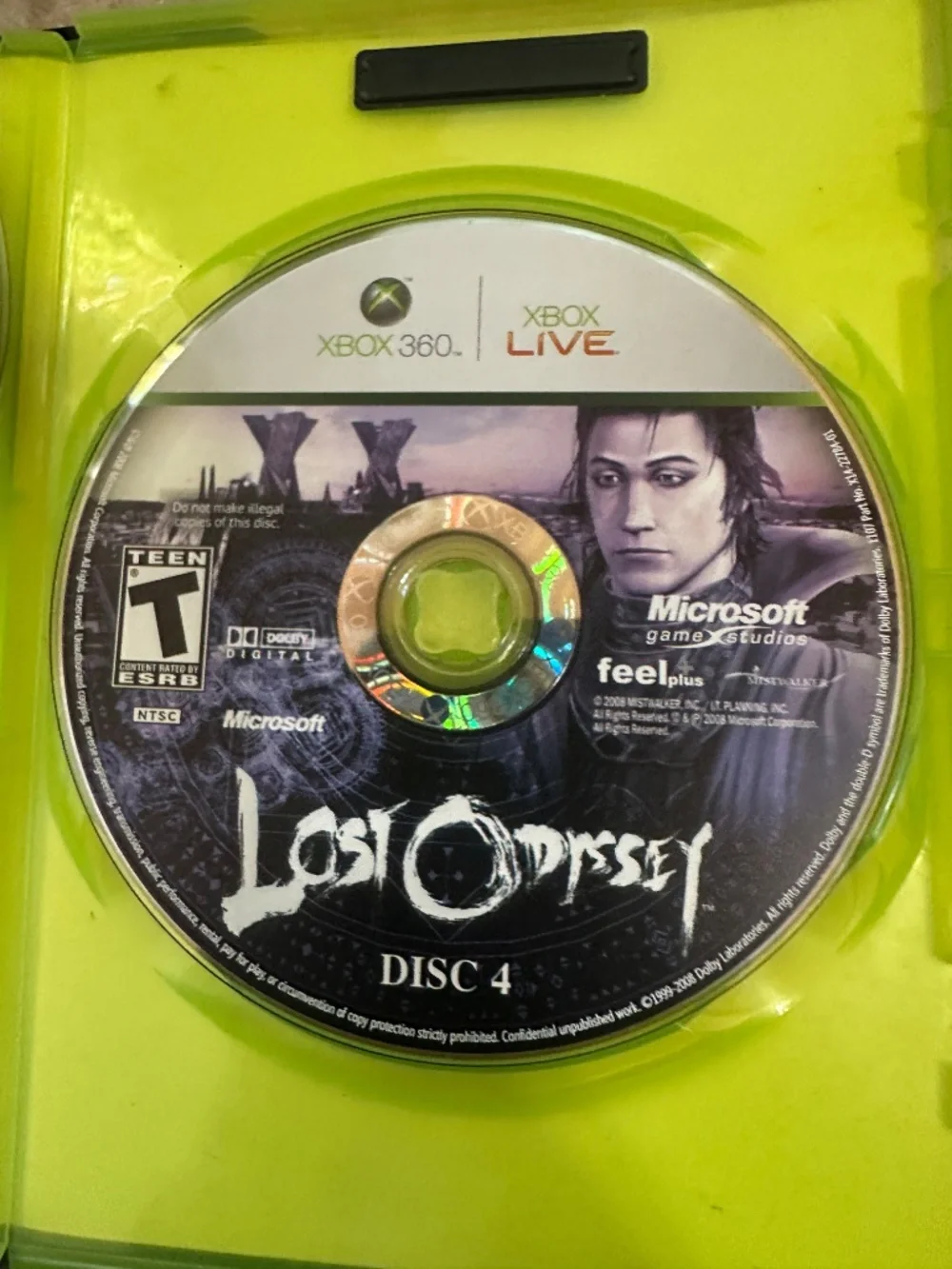 Lost Odyssey Microsoft Xbox 360 2008 CIB Complete 4 Disc Manual